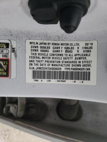 Photo 10 from auction – 2010 HONDA INSIGHT EX with VIN JHMZE2H72AS036329