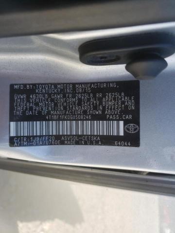 Photo 10 from auction – 2016 TOYOTA CAMRY with VIN 4T1BF1FK0GU508246