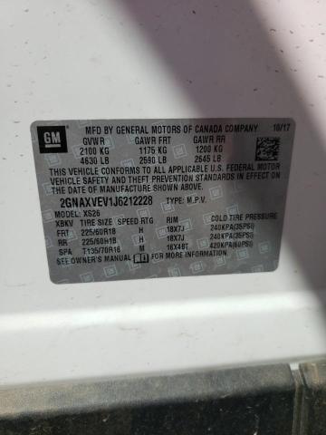 Photo 10 from auction – 2018 CHEVROLET EQUINOX PR with VIN 2GNAXVEV1J6212228