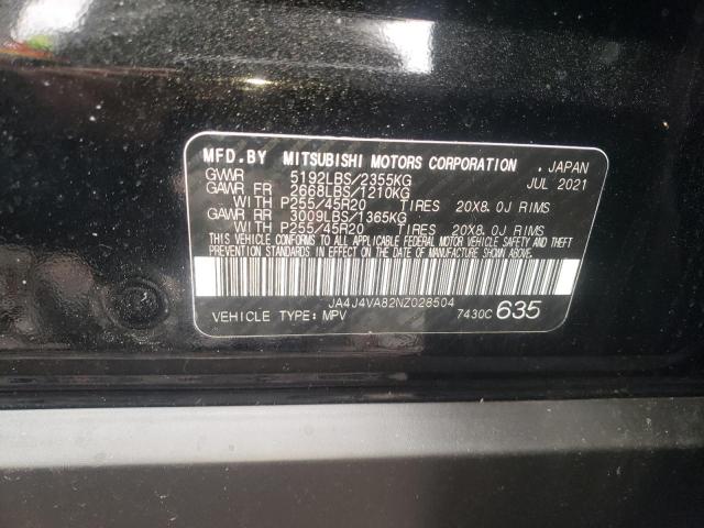 Photo 10 from auction – 2022 MITSUBISHI OUTLANDER with VIN JA4J4VA82NZ028504