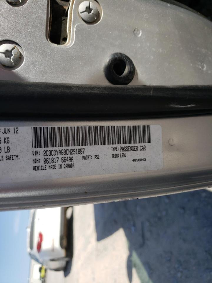 Photo 10 from auction – 2012 DODGE CHALLENGER with VIN 2C3CDYAG9CH291887