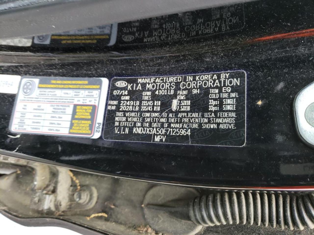 Photo 10 from auction – 2015 KIA SOUL ! with VIN KNDJX3A50F7125964