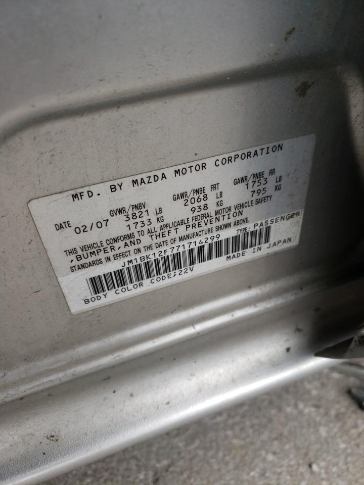 Photo 10 from auction – 2007 MAZDA 3 I with VIN JM1BK12F771714299