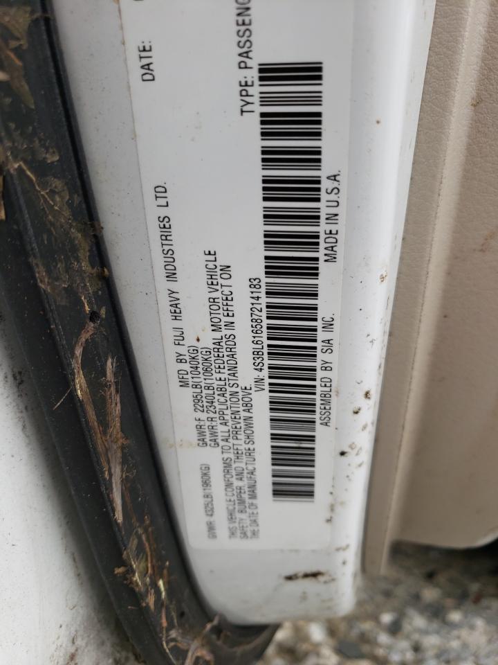 Photo 10 from auction – 2008 SUBARU LEGACY 2.5 with VIN 4S3BL616587214183