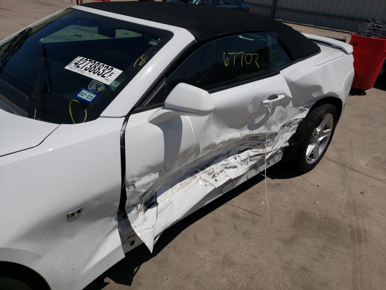 Photo 9 from auction – 2018 CHEVROLET CAMARO LT with VIN 1G1FB3DX6J0133448