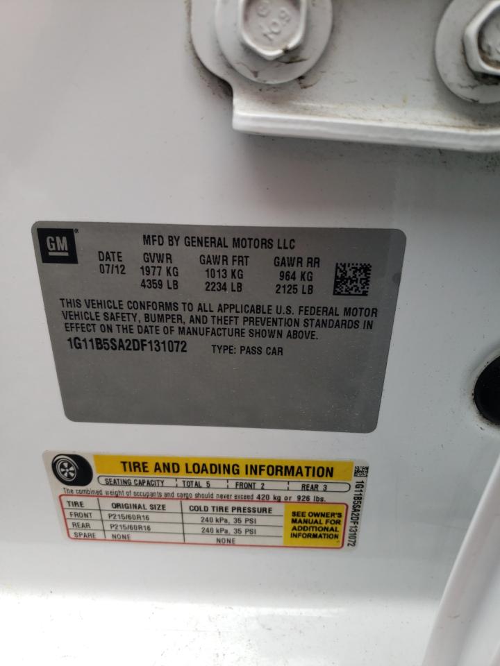 Photo 10 from auction – 2013 CHEVROLET MALIBU LS with VIN 1G11B5SA2DF131072