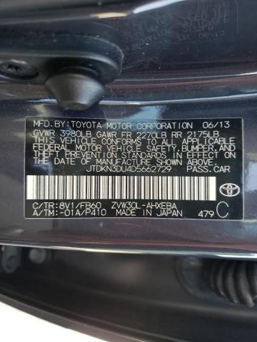 Photo 10 from auction – 2013 TOYOTA PRIUS with VIN JTDKN3DU4D5662729