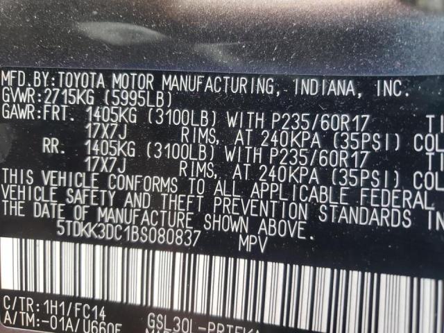 Photo 10 from auction – 2011 TOYOTA SIENNA LE with VIN 5TDKK3DC1BS080837