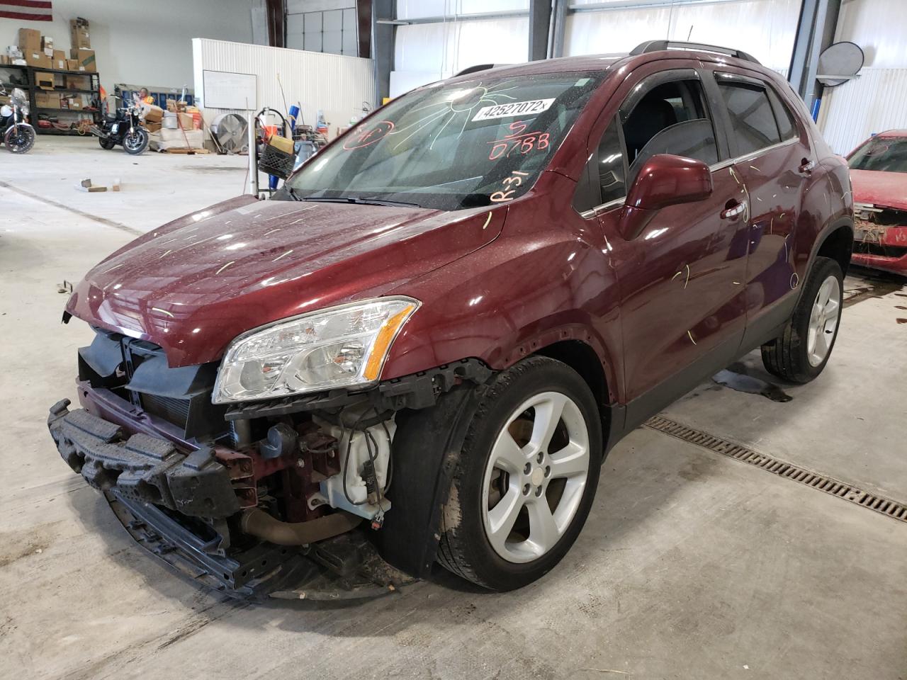 Photo 2 from auction – 2016 CHEVROLET TRAX LTZ with VIN 3GNCJMSB5GL180788