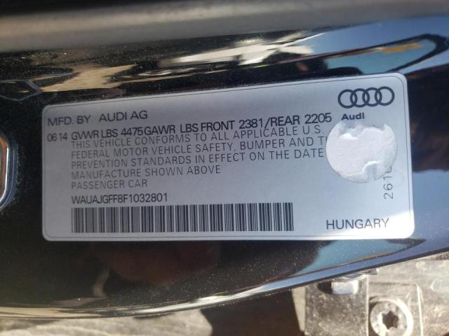 Photo 10 from auction – 2015 AUDI A3 PREMIUM with VIN WAUAJGFF8F1032801