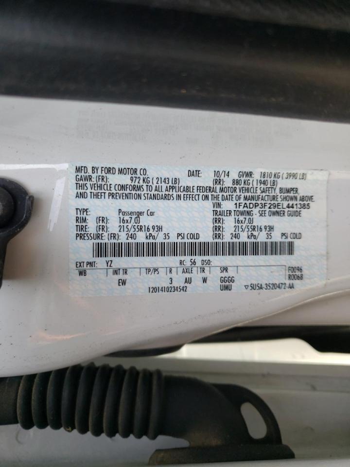 Photo 10 from auction – 2014 FORD FOCUS SE with VIN 1FADP3F29EL441385