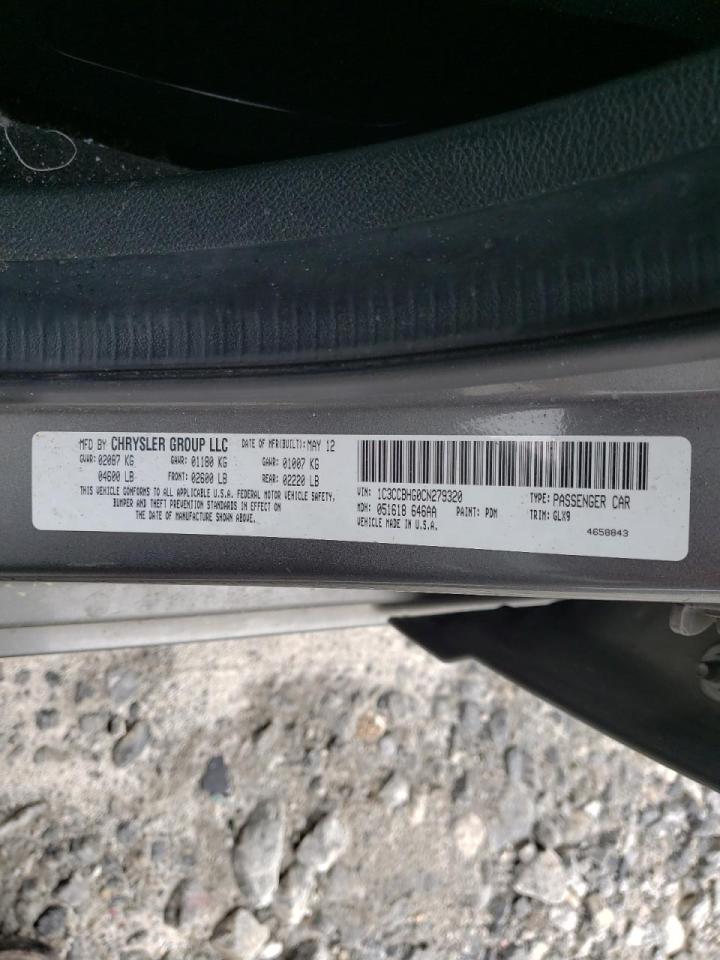 Photo 10 from auction – 2012 CHRYSLER 200 S with VIN 1C3CCBHG0CN279320