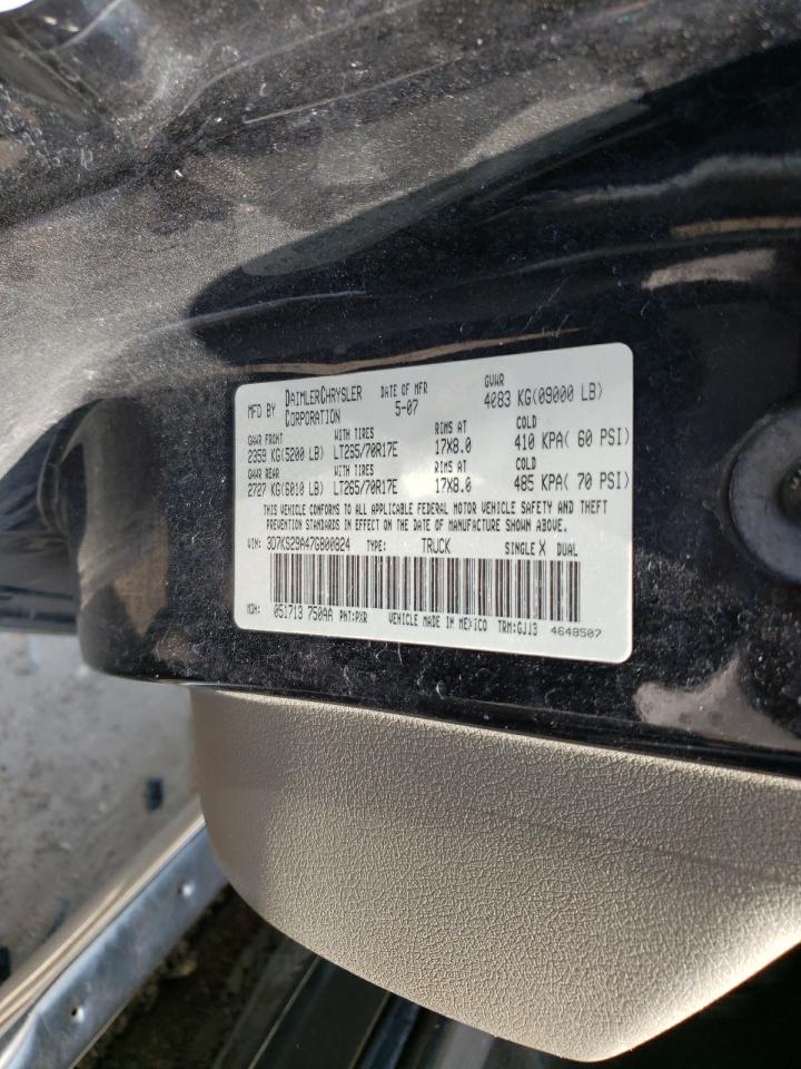 Photo 10 from auction – 2007 DODGE RAM 2500 with VIN 3D7KS29A47G800824