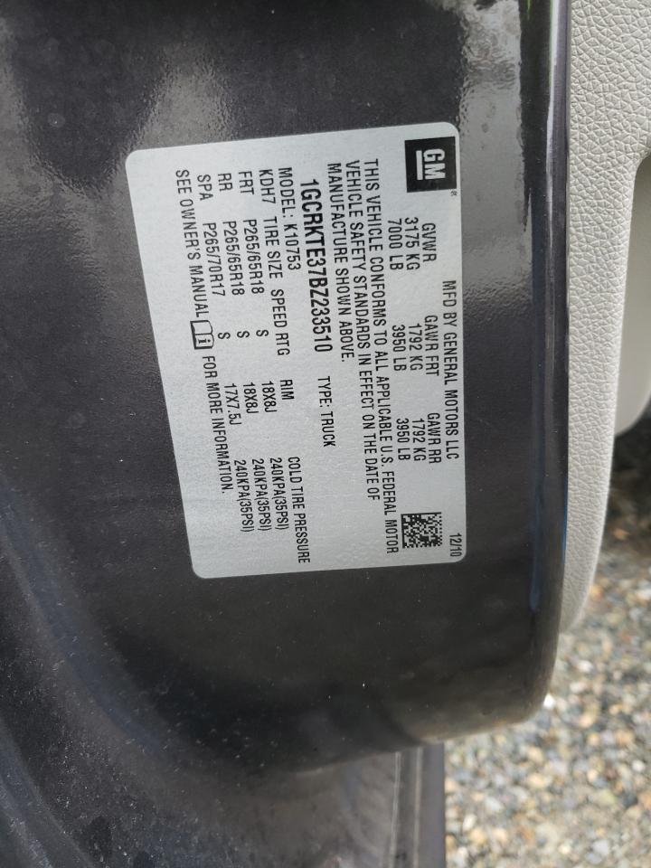 Photo 10 from auction – 2011 CHEVROLET SILVERADO with VIN 1GCRKTE37BZ233510