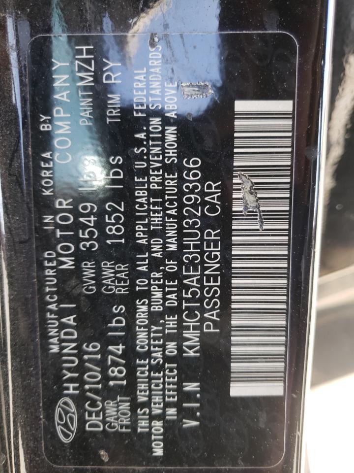 Photo 10 from auction – 2017 HYUNDAI ACCENT SE with VIN KMHCT5AE3HU329366