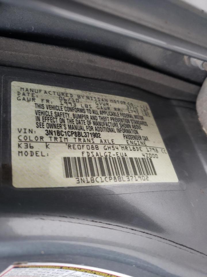Photo 10 from auction – 2011 NISSAN VERSA S with VIN 3N1BC1CP8BL371902