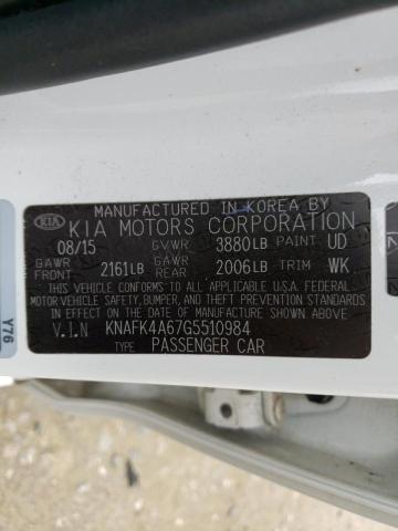 Photo 10 from auction – 2016 KIA FORTE LX with VIN KNAFK4A67G5510984
