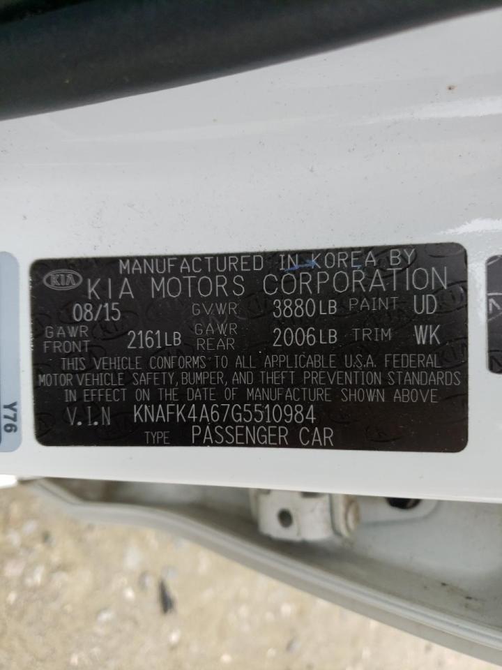 Photo 20 from auction – 2016 KIA FORTE LX with VIN KNAFK4A67G5510984