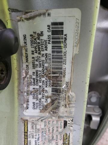Photo 10 from auction – 2004 TOYOTA COROLLA CE with VIN 1NXBR32E34Z251873