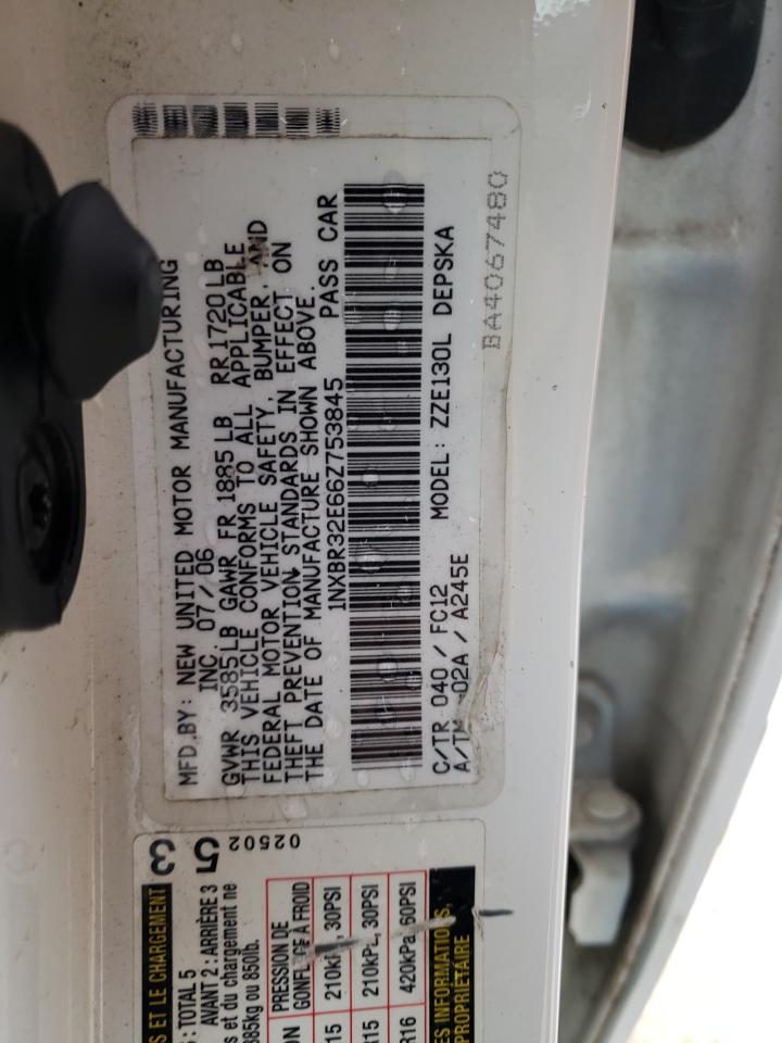 Photo 10 from auction – 2006 TOYOTA COROLLA CE with VIN 1NXBR32E66Z753845