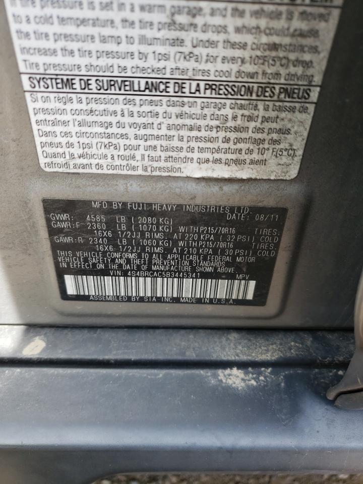 Снимка 10 от търг – 2011 SUBARU OUTBACK 2. с VIN 4S4BRCAC5B3445341