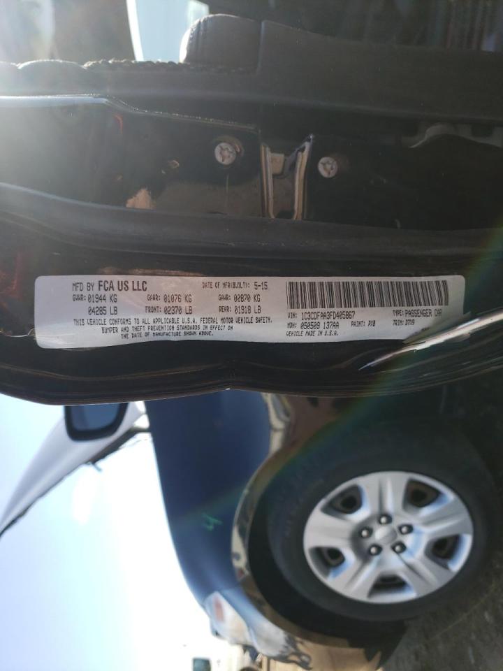 Photo 10 from auction – 2015 DODGE DART SE with VIN 1C3CDFAA3FD405867