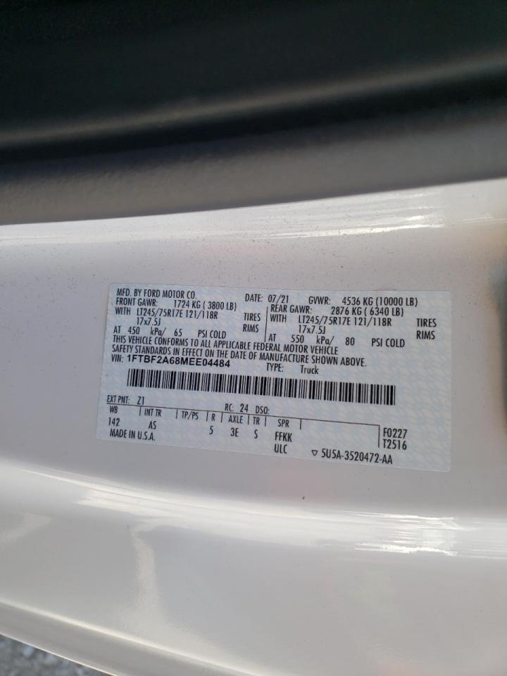 Photo 10 from auction – 2021 FORD F250 SUPER with VIN 1FTBF2A68MEE04484