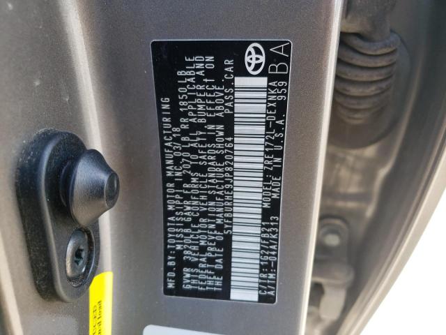 Photo 10 from auction – 2018 TOYOTA COROLLA L with VIN 5YFBURHE9JP820764