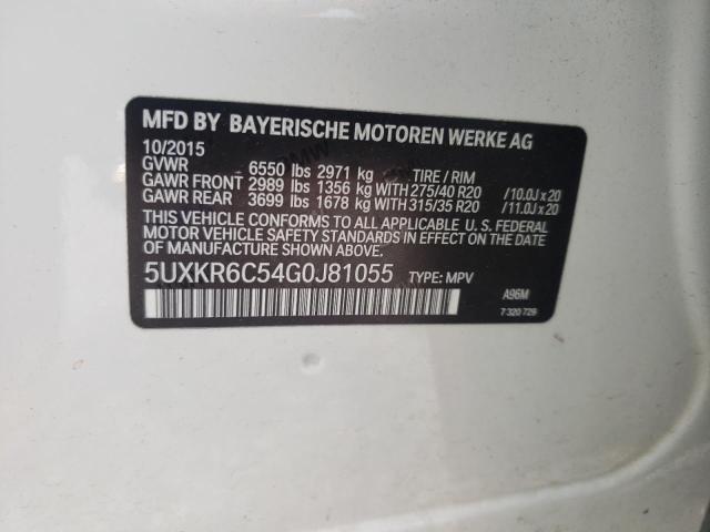 Photo 10 from auction – 2016 BMW X5 XDRIVE5 with VIN 5UXKR6C54G0J81055