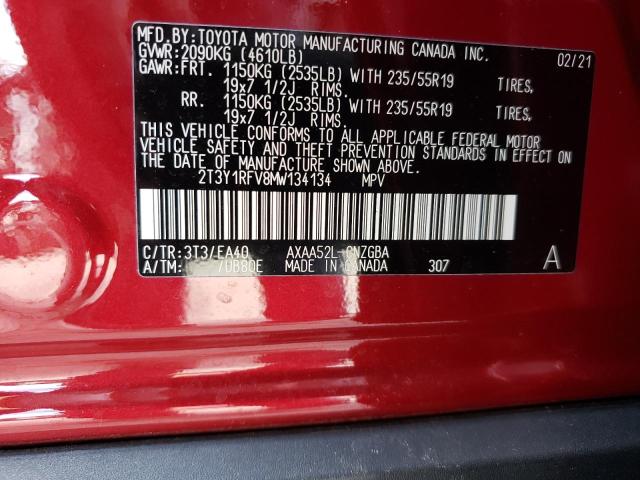 Photo 10 from auction – 2021 TOYOTA RAV4 LIMIT with VIN 2T3Y1RFV8MW134134