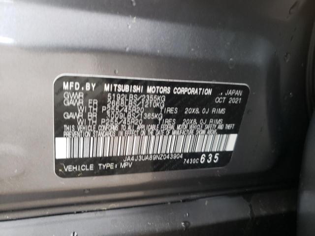 Photo 10 from auction – 2022 MITSUBISHI OUTLANDER with VIN JA4J3UA89NZ043904
