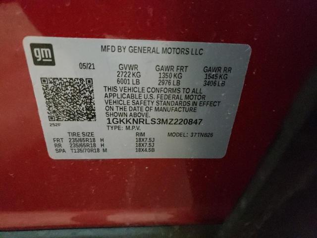 Photo 10 from auction – 2021 GMC ACADIA SLE with VIN 1GKKNRLS3MZ220847