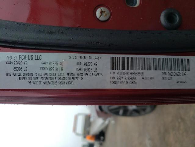 Photo 10 from auction – 2017 DODGE CHALLENGER with VIN 2C3CDZBTXHH588918