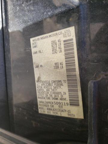 Photo 10 from auction – 2012 NISSAN ALTIMA with VIN 1N4AL2AP4CN509119