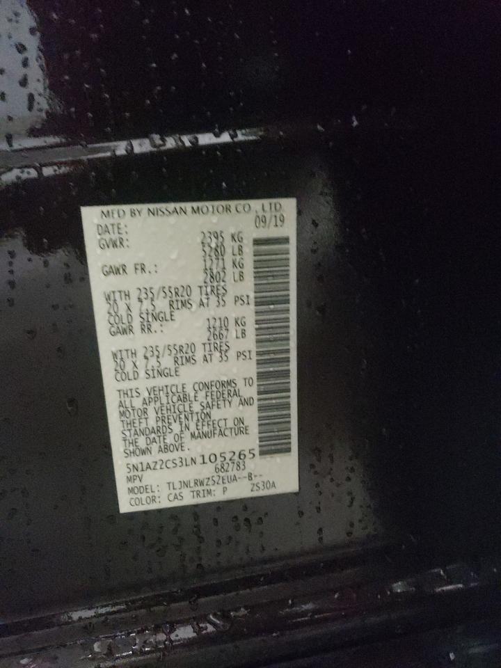 Photo 10 from auction – 2020 NISSAN MURANO with VIN 5N1AZ2CS3LN105265