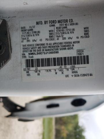 Photo 10 from auction – 2018 FORD TRANSIT CO with VIN NM0LS6E72J1360590