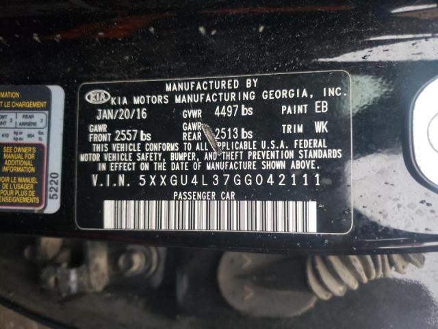 Photo 10 from auction – 2016 KIA OPTIMA EX with VIN 5XXGU4L37GG042111