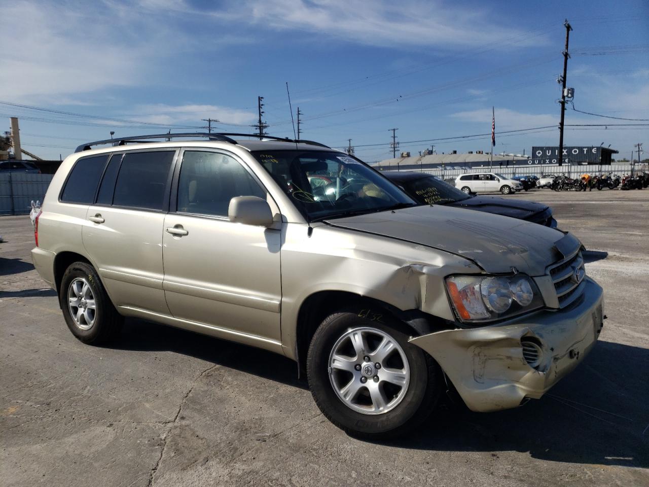 TOYOTA HIGHLANDER 2001 with VIN JTEGF21A610014465 - Photo from auction