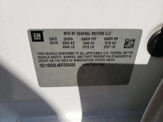 CHEVROLET MALIBU 2LT 2014 with VIN 1G11E5SL4EF235430 - Photo from auction