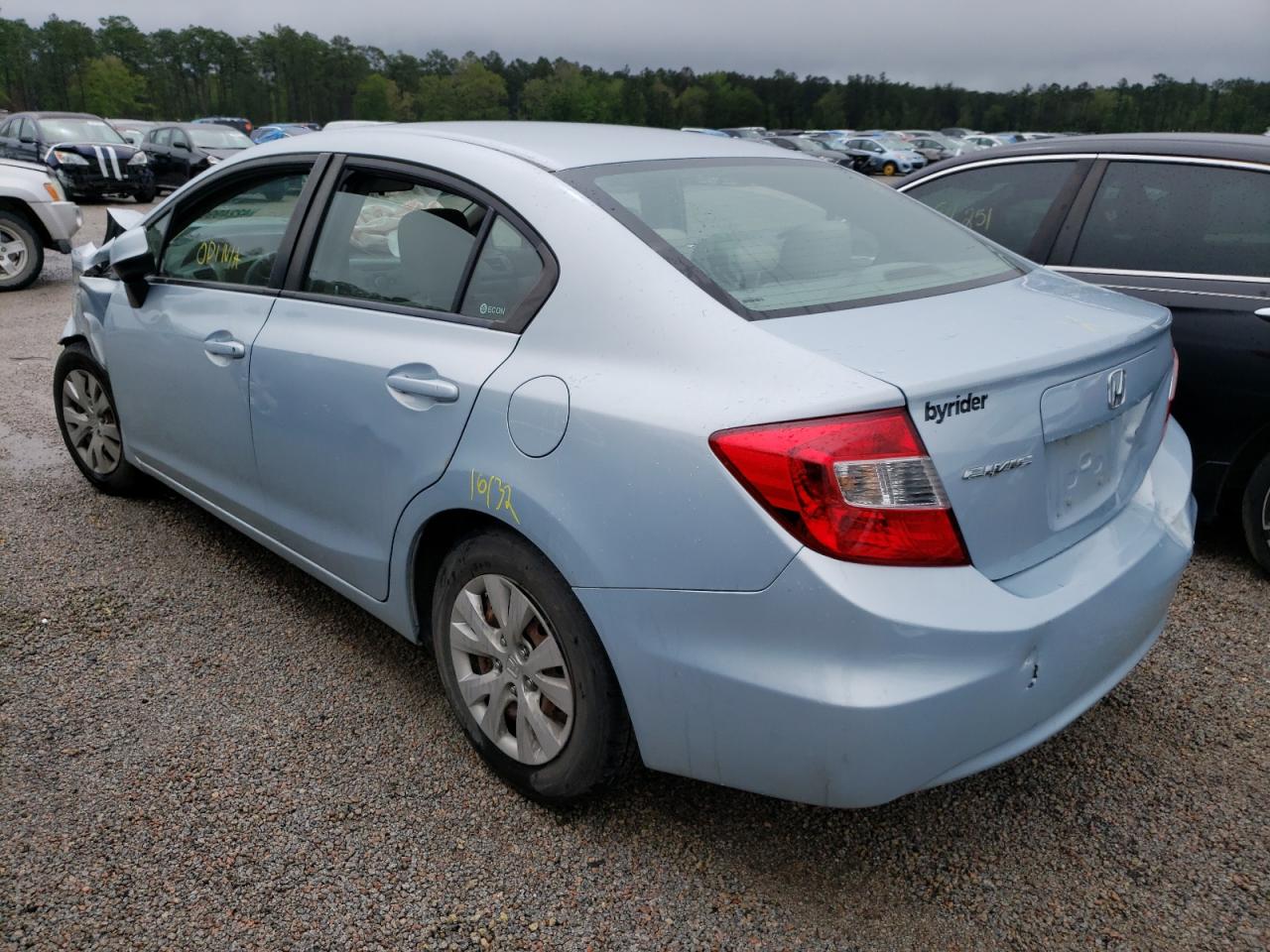 Photo 3 from auction – 2012 HONDA CIVIC LX with VIN 19XFB2F52CE310133
