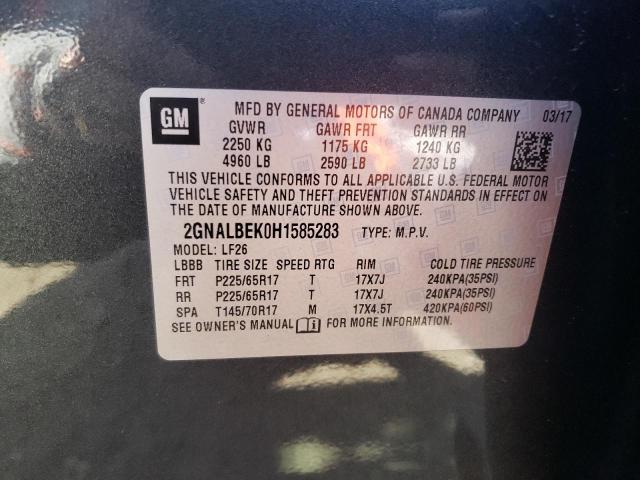 Photo 10 from auction – 2017 CHEVROLET EQUINOX LS with VIN 2GNALBEK0H1585283