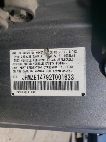 Photo 10 from auction – 2002 HONDA INSIGHT with VIN JHMZE14792T001623