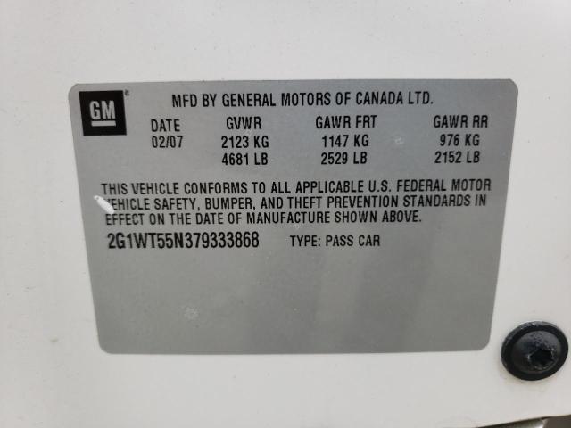 Photo 10 from auction – 2007 CHEVROLET IMPALA LT with VIN 2G1WT55N379333868
