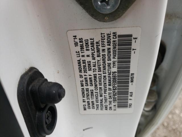 Photo 10 from auction – 2015 HONDA CIVIC EX with VIN 19XFB2F82FE006976