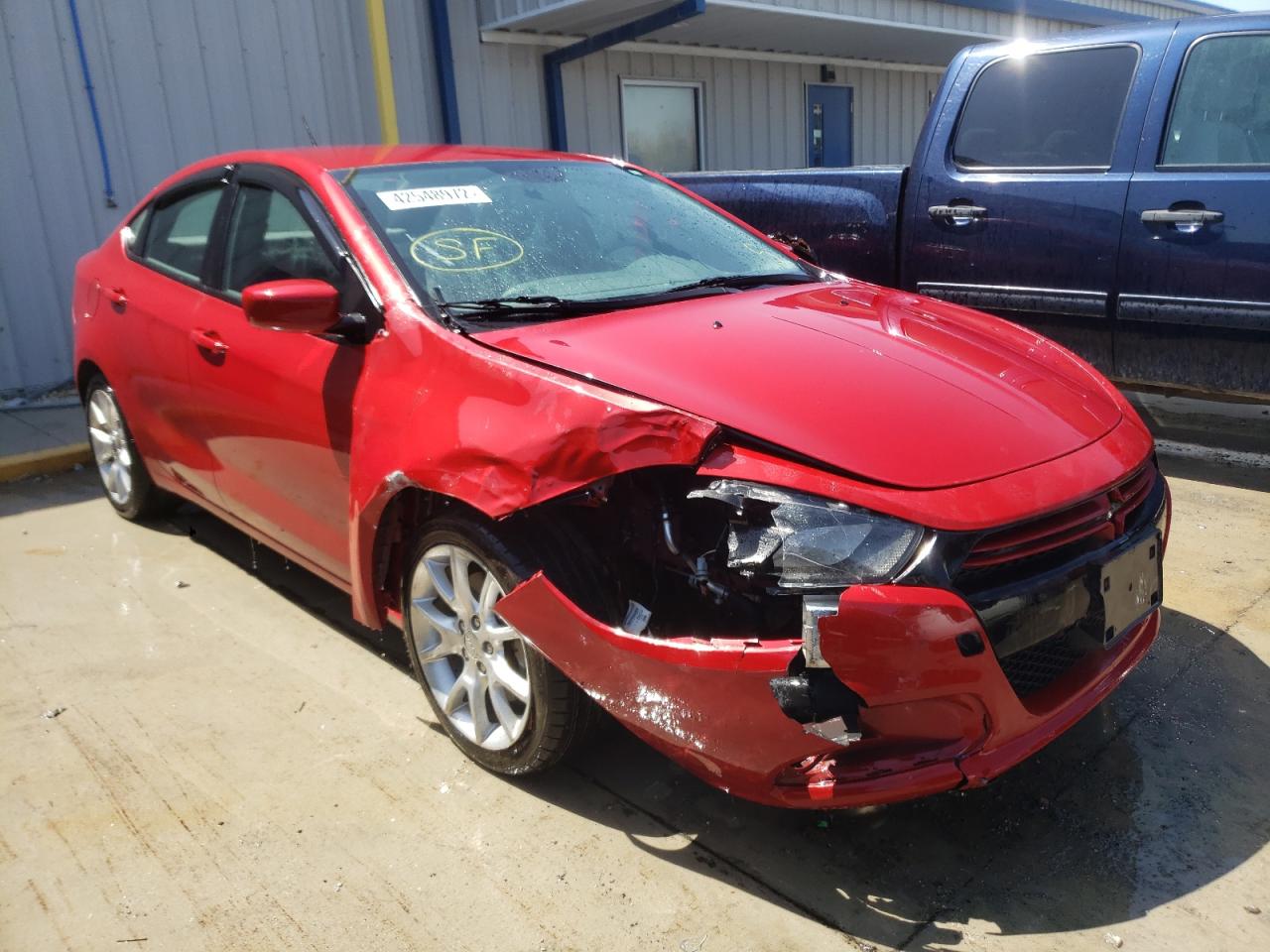 DODGE DART SXT 2013 with VIN 1C3CDFBHXDD648892 - Photo from auction