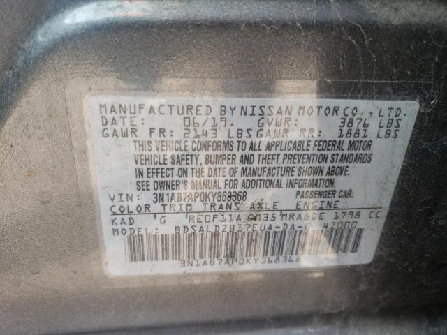 Photo 10 from auction – 2019 NISSAN SENTRA S with VIN 3N1AB7AP0KY368368