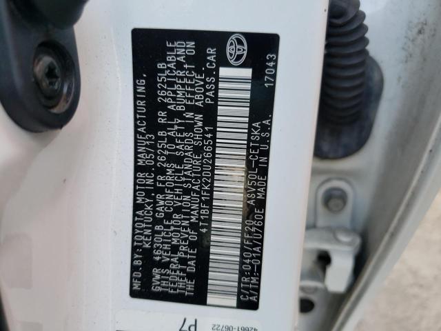 Photo 10 from auction – 2013 TOYOTA CAMRY L with VIN 4T1BF1FK2DU266541