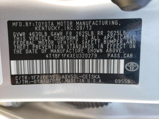 Photo 10 from auction – 2014 TOYOTA CAMRY L with VIN 4T1BF1FKXEU320279