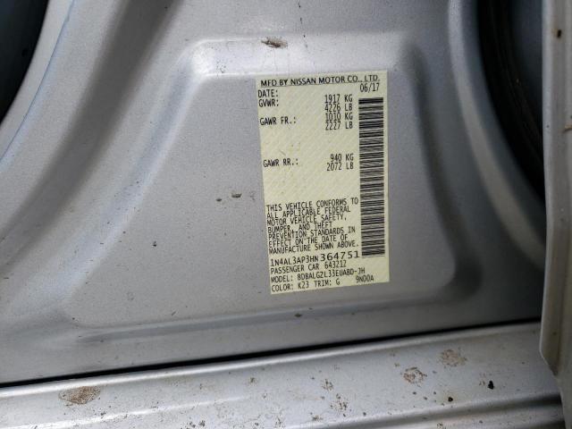 Photo 10 from auction – 2017 NISSAN ALTIMA 2.5 with VIN 1N4AL3AP3HN364751