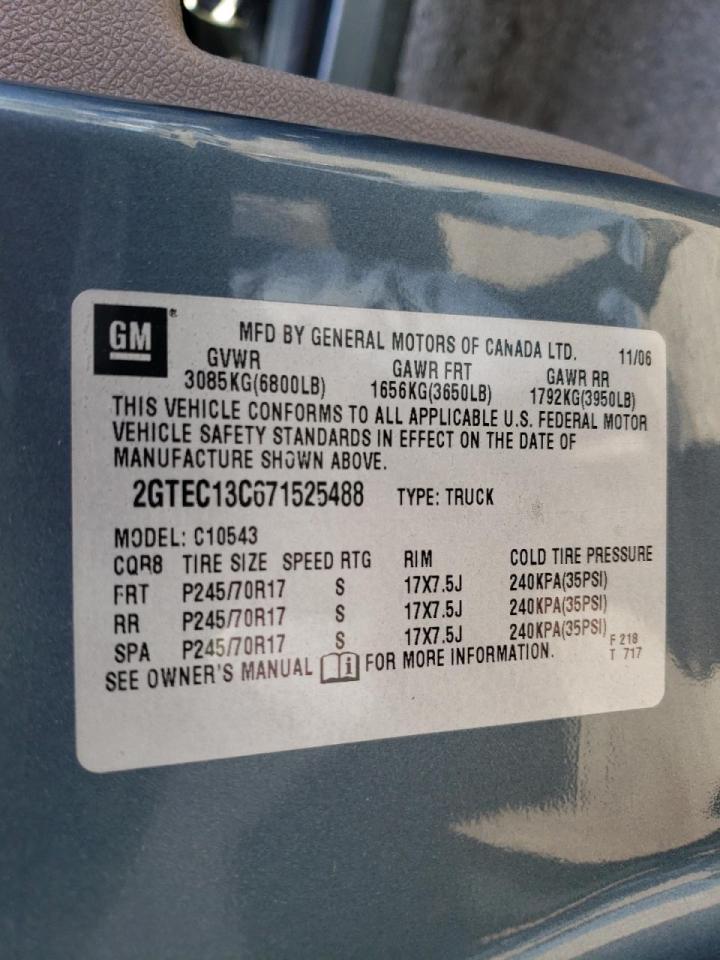 Photo 10 from auction – 2007 GMC NEW SIERRA with VIN 2GTEC13C671525488